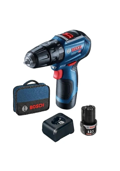 Bosch Professional GSB 12v-30 Çift Akülü 2AH Darbeli Vidalama Makinesi (Çift Akülü)