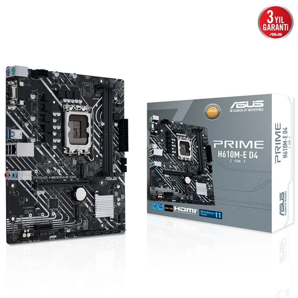 Asus Prime H610M-E D4-CSM Intel H610 LGA1700 3200MHz DDR4 M2 HDMI