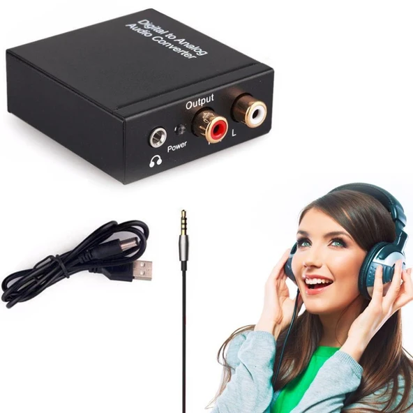 5057 Dijital To Analog 3.5mm Optik Ses Tos Çevirici Dönüştürücü Adaptör - Resim 5