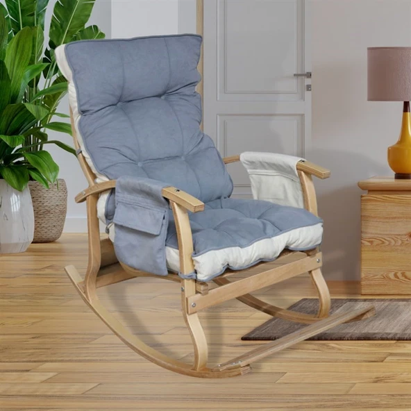 Reyo Home Asos Lüks Çift Minderli Sallanan Sandalye Tv Koltuğu - 2