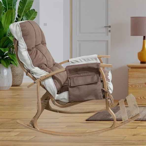 Reyo Home Lidya Lüks Çift Minderli Sallanan Sandalye Tv Koltuğu - 8