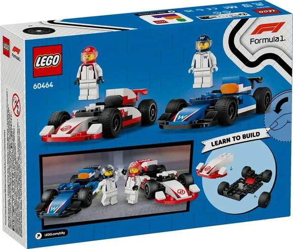LEGO City 60464 F1 Williams Racing and Haas F1 Race Cars - 2