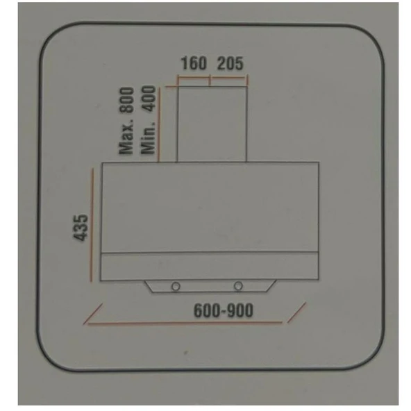 Alveus ALV F17 PB 60 cm Siyah Cam Duvar Tipi Ankastre Davlumbaz - 10