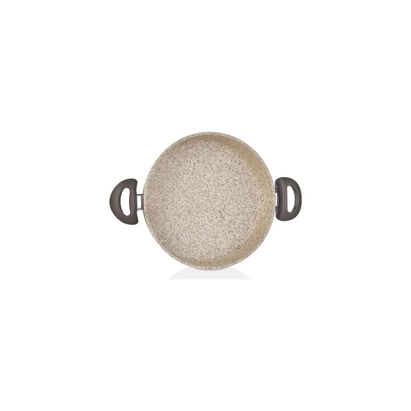 FALEZ CREAMY GRANİTEC 24 CM KISA GRANİT TENCERE KARNIYARIK - 4