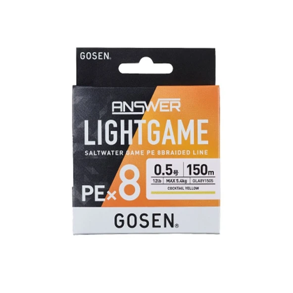 Gosen Answer Light Game 8B Coctail Yellow 150m İp Misina