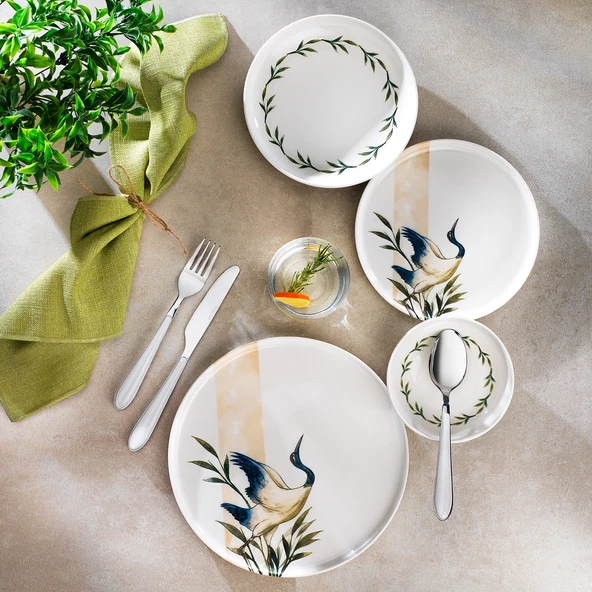 Schafer Dolce Yemek Takımı 24 Parça-Yeşil