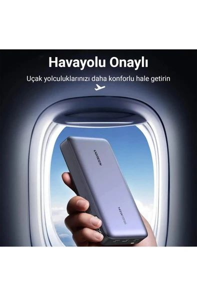 Ugreen PD QC Led Göstergeli Taşınabilir Hızlı Şarj 145W 25.000mAh Powerbank - Teşhir - 4