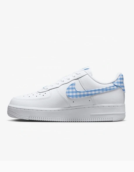 Nike Air force Beyaz mavi unisex ayakkabı - 3