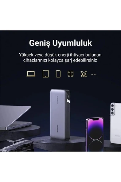 Ugreen PD QC Led Göstergeli Taşınabilir Hızlı Şarj 145W 25.000mAh Powerbank - Teşhir - 3