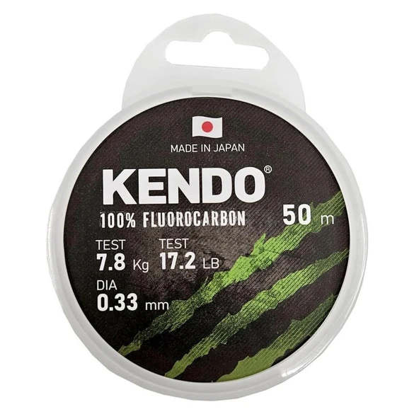 Kendo 100% Fluorocarbon White 50m Misina - 0,12mm