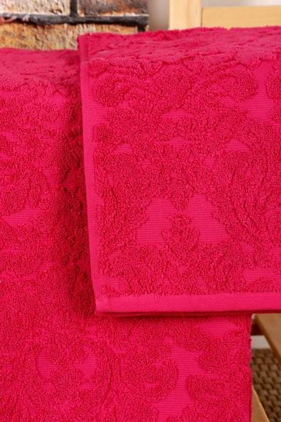 Mira Home 2 Parça Jakarlı Banyo Havlu Takımı Doku Desen - 10
