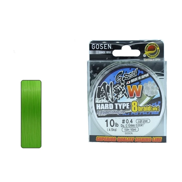 Gosen W8 Hard Type 8B Light Green 150m İp Misina