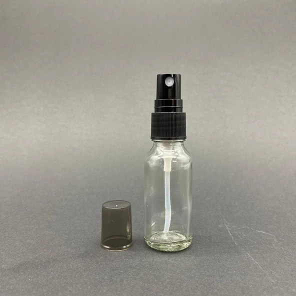 10ml Şeffaf Cam Şişe, spreyli Şişe, 12 Adet, Ecza şişesi, Boş Cam şişe