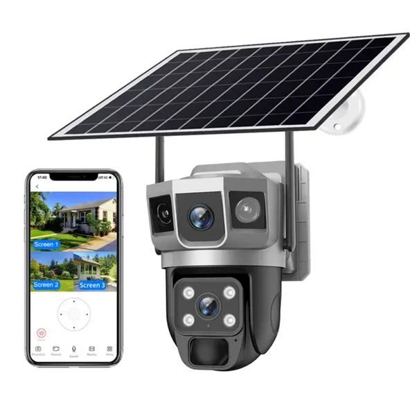 QASUL Yeni Tasarım 4G Sim kart 12MP WIFI Güneş Enerjili Kamera Açık Kablosuz 8K İki Yönlü Ses Geniş Açı