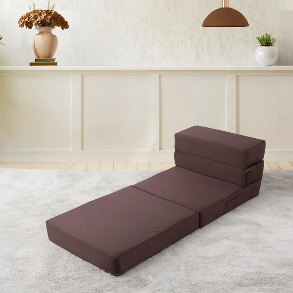 Valeria Katlanır Yatak Olabilen Koltuk Tek Kişilik Kahverengi Tek - 3