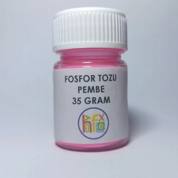FOSFOR TOZU PEMBE KARANLIKTA PARLAYAN EPOKSİ REÇİNE VE SANATSAL FOSFOR 35 GR - 2