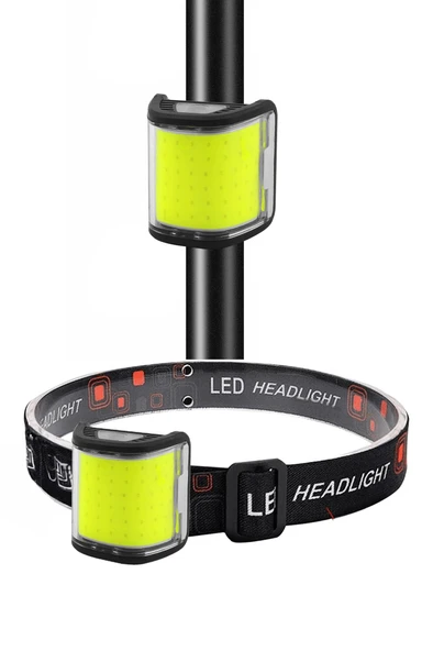 2 si 1 Arada 72LED Şarjlı Bisiklet Feneri Çakarlı Kafa Lambası Çift Özellikli Güçlü Işık 6 Mod 6053 - 7