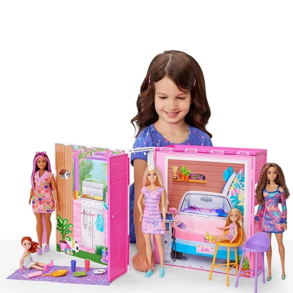 HRJ76 Barbienin Yeni Portatif Evi 2024 - Resim 9