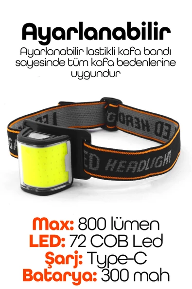 2 si 1 Arada 72LED Şarjlı Bisiklet Feneri Çakarlı Kafa Lambası Çift Özellikli Güçlü Işık 6 Mod 6053 - 3