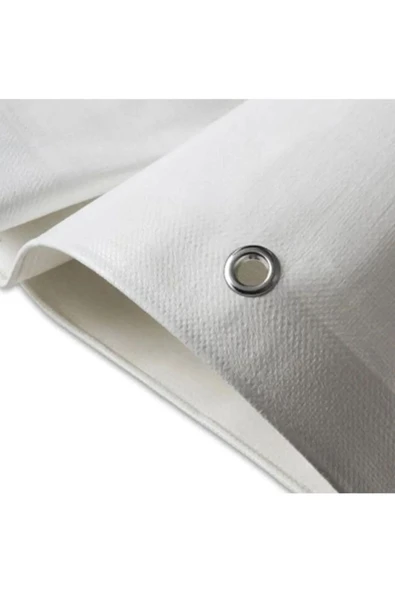 DİWWA 3x5 Metre 140 gr Kalın Beyaz Su Geçirmez Pullu Çadır Branda Tente Yağmurluk Gölgelik - 3