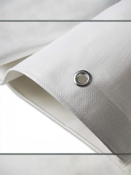 DİWWA En 6 Metre Boy 8 Metre Beyaz Çadır Branda Su Geçirmez Pvc Tente Gölgelik Çadır Üstün Kalite