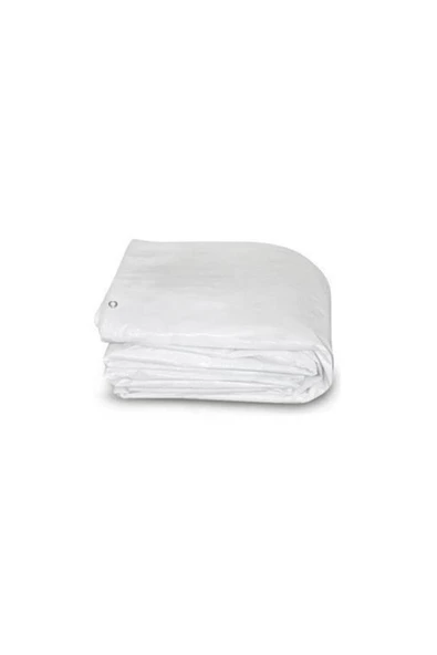 DİWWA 4x6 Metre 140gr Kalın Lamineli Branda Çadır Gölgelik Su Toz Geçirmez Beyaz - 2