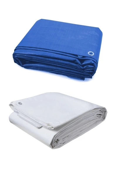 DİWWA 3x3 Metre Beyaz Branda Çadır Kamp Matı Gölgelik Su Toz Geçirmez Tente - 2