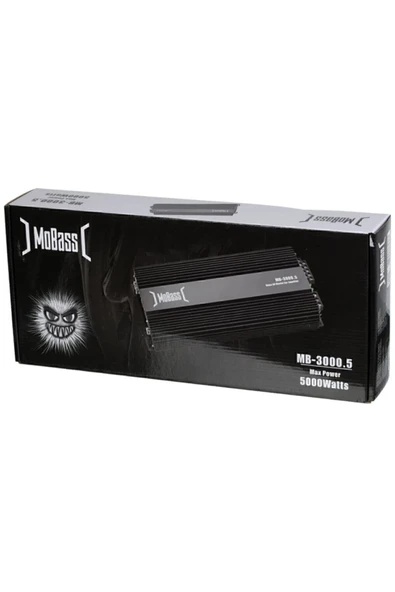 MOBASS 5 Kanal 130wx4ch 350w Rms Bass Kontrollü Oto Amfi Mb-3000.5 Mobas Mb 3000 Anfi - 5