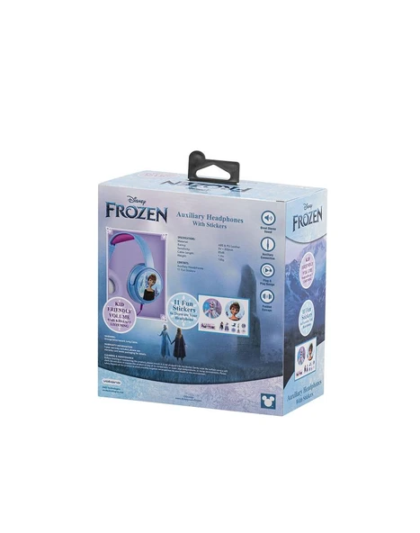 Kablolu Kulaklık Disney Frozen Karlar Ülkesi Anna Elsa Çocuk Kulaklığı Lisanslı DY-6513-FR2 11 ADET STİCKER İLE BİRLİKTE - 2