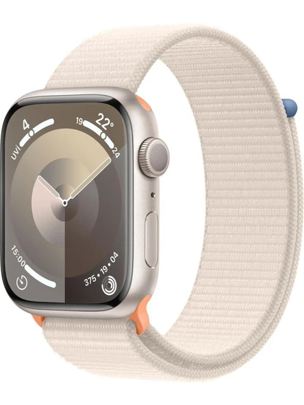 Apple Watch Series 9 GPS 45mm Yıldız Işığı Alüminyum Kasa ve Yıldız Işığı Spor Loop Kordon Akıllı Saat - Outlet