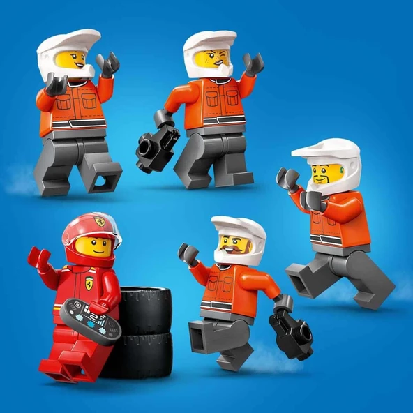 Nessiworld LEGO City Ferrari Arabalı F1 Pit Stop ve Pit Ekibi 60443 - Resim 2