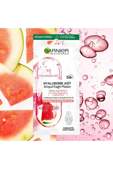 Garnier Hyaluronik Asit Sıkılaştırıcı Ampul Kağıt Maske - 3