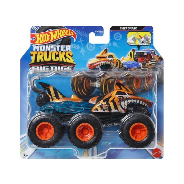 HWN86 Hot Wheels Monster Trucks 1:64 Çekici Arabalar - Resim 8