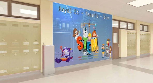 Robotik Kodlama Okul Duvar Kağıdı Baskı - 2