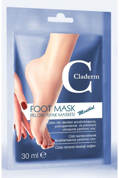 CLADERM PELOID AYAK MASKESİ 30ML. MENTHOL