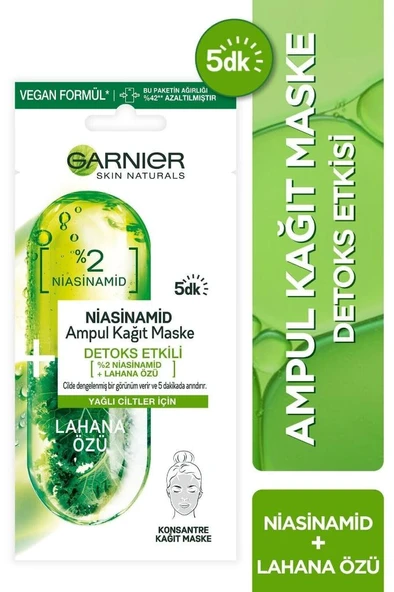 Garnier Niasinamid Detoks Etkili Ampul Kağıt Maske