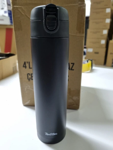 Tantitoni Paslanmaz Çelik Termos 450ml Siyah - 2