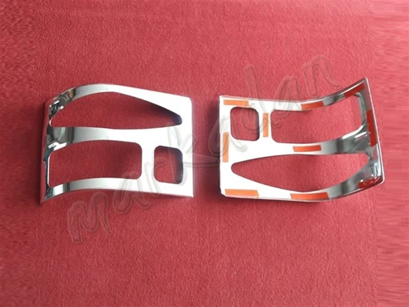 DB Chrome VW T4 Caravelle Stop Çerçeve Nikelajı 1995-2003 2 Parça P.Çelik - 2