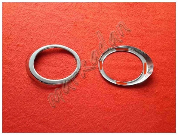 Markadan Fiat Doblo Krom Sis Farı Çerçevesi 2006-2012 2 Parça Paslanmaz Çelik - Resim 2