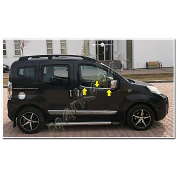 Markadan Fiat Fiorino Krom Cam Çıtası 2008 Sonrası 2 Parça Paslanmaz Çelik - 1
