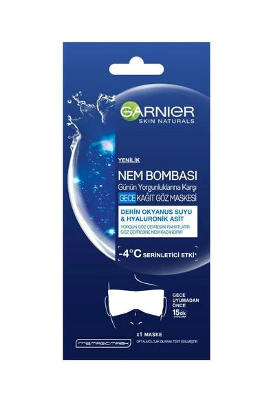 Garnier Nem Bombası Yorgunluklara Karşı Gece Kağıt Göz Maskesi - 3