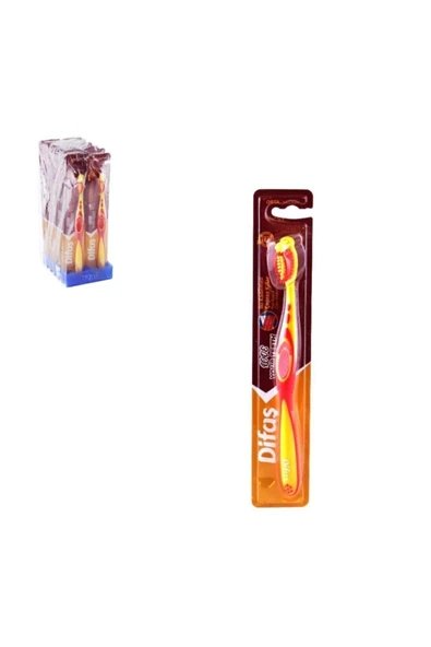 DİFAŞ LOVE YOUR TEETH DİŞ FIRÇASI SARI-KIRMIZI