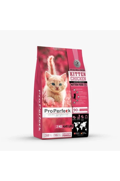 Pro Perfeck Premium Tavuklu Narlı Havuçlu Yavru Kedi Maması 2 KG