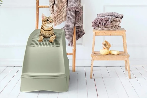 Imac Frida Çekmeceli Üstten Girişli Kedi Tuvaleti - 3
