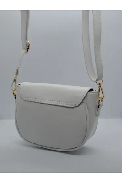 Gri Mini Boy Düz Suni Deri Çanta - Resim 2
