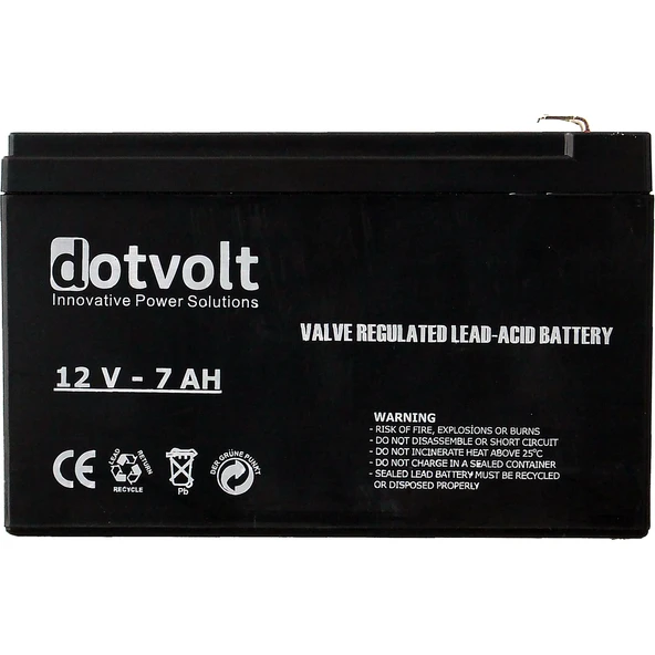 Dotvolt VOLT 12V 7Ah UPS Tip Akü [DT7-12]