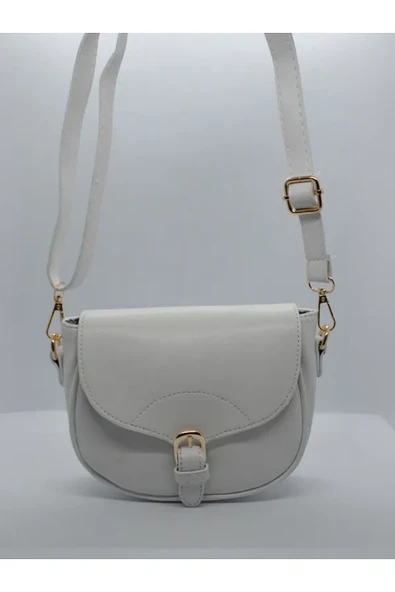 Gri Mini Boy Düz Suni Deri Çanta ürün görseli 1