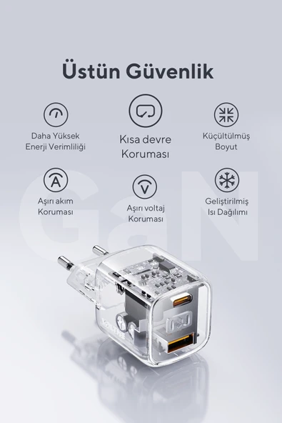VOLTME V2016 Revo Beyaz 30W CA GaN Şarj Aleti - 3