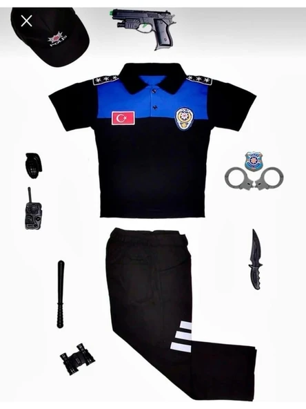 Lacivert Sivil Toplum Kostümü Çocuk Kıyafeti ürün görseli 1