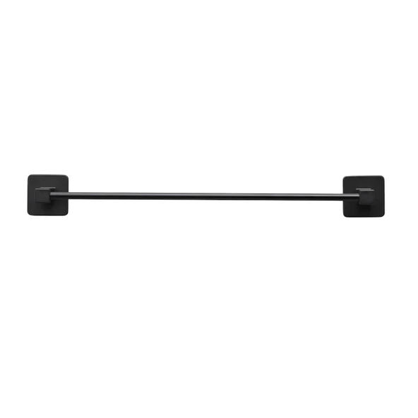 Yapışkanlı Havluluk Metal Siyah Banyo Lavabo Mutfak Uzun Kağıt Bez Havlu Askısı Kağıtlık 39 cm - 2